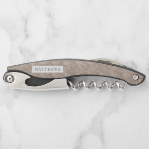 Koesteren Roos Gouden Bruiloft Monogram Kurkentrekker