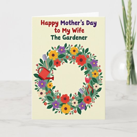 Koesterende Moederdag Bloem Kaart (Voorkant)