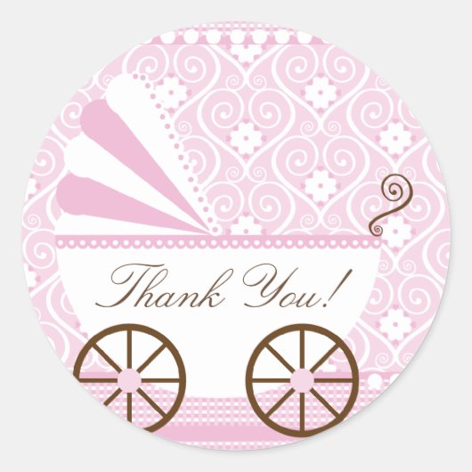 koetsDank u Baby shower Sticker (Voorkant)