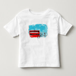 Koetters wachten op bushalte kinder shirts