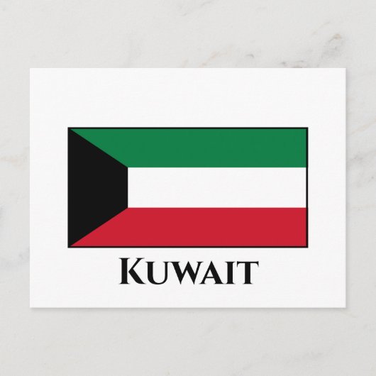 Koeweit Flag Briefkaart (Voorkant)