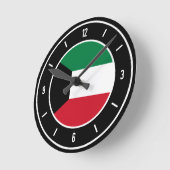 Koeweit Flag Elegant Ronde Klok (Hoek)