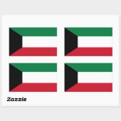 Koeweit Flag Rechthoekige Sticker (Vel)