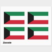Koeweit Flag Rechthoekige Sticker (Vel)