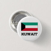 Koeweit Flag Ronde Button 3,2 Cm (Voorkant /achterkant)