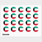 Koeweit Flag Ronde Sticker (Vel)