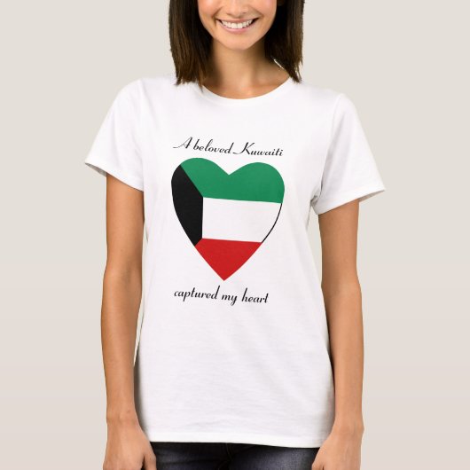 Koeweit Flag SweeLieverd T-Shirt (Voorkant)