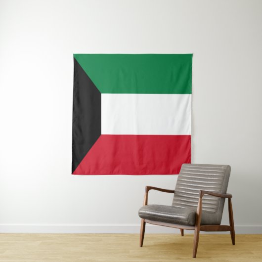 Koeweit Flag Wandkleed (In situ)