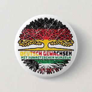 Koeweit Koeweits Duits Duitsland Boom Wortel Ronde Button 5,7 Cm