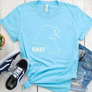Koeweit Landkaart Koeweit Nationale Grensvorm T-shirt