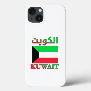Koeweit vlag ا ك و ت Arabisch en Engels WordArt iPhone 13 Hoesje
