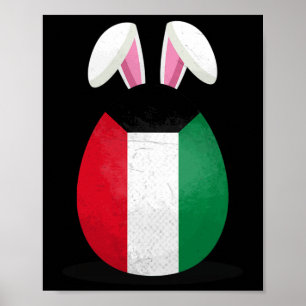 Koeweit Vlag Ei Konijn Oren Koeweits Pasfeest Zond Poster