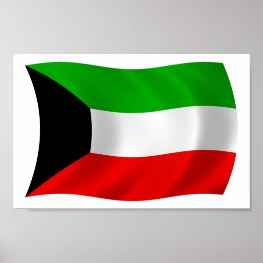 Koeweit Vlag Poster Afdruk (Voorkant)