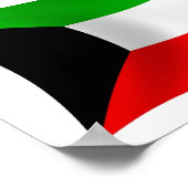 Koeweit Vlag Poster Afdruk (Hoek)