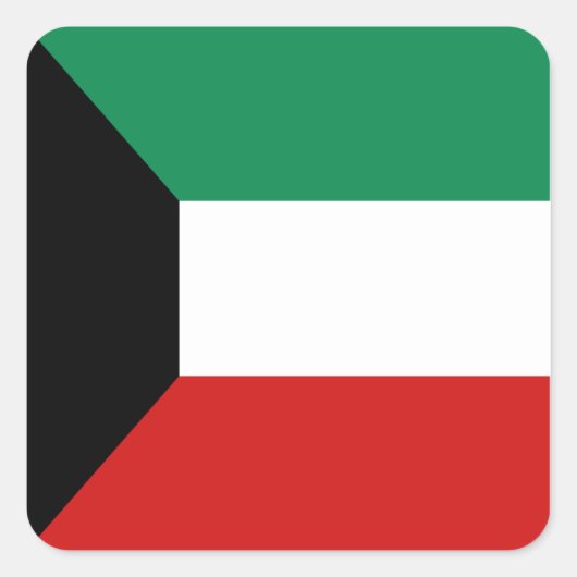 Koeweit Vlag Sticker (Voorkant)