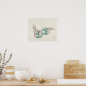 Koeweitbollen van Kono Bairei (1844-1895) Poster (Keuken)