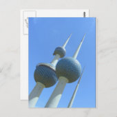 Koeweittorens het symbool van Koeweit Briefkaart (Voorkant / Achterkant)