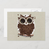Koffee Bean Owl Briefkaart (Voorkant / Achterkant)