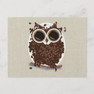 Koffee Bean Owl Briefkaart