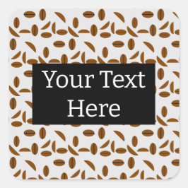 Koffee Bean Vierkante Sticker