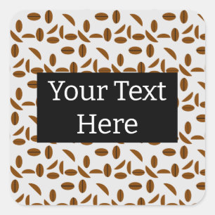 Koffee Bean Vierkante Sticker
