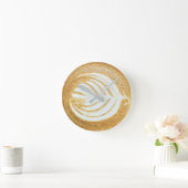 Koffee Froth Leaf Ronde Klok (Huis)