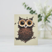Koffee Owl Briefkaart (Staand voorkant)