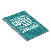 Koffee Sarcasm Topographic Map Blue Notitieboek (Rechterzijde)