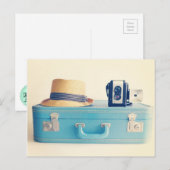  kofferbus Bon Voyage Briefkaart (Voorkant / Achterkant)