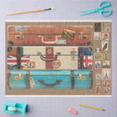  kofferfronten en reis stickers tissuepapier (Craft)