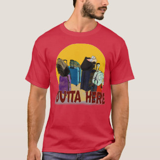 Koffers hier verpakt t-shirt