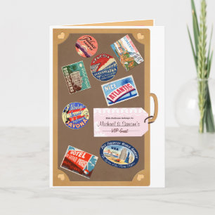 Koffers uit het verleden Huwelijksuitnodiging