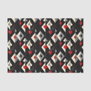 Koffers van speelkaarten in poker. tissuepapier