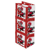 kofferstaart en steenkool Stove Burner Wine Gift Wijn Cadeautas (Voorkant Gekanteld)