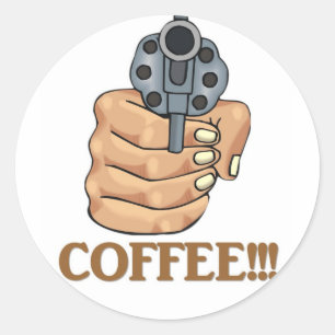 koffie-03 ronde sticker