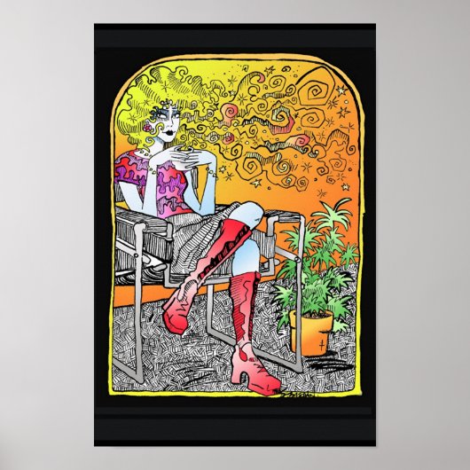 Koffie 11 x 16 inch op de beker poster (Voorkant)