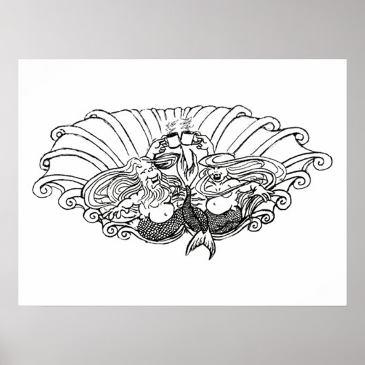 koffie aan de kust poster (Voorkant)