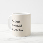 Koffie-aangedreven dirigent muzikant koffiemok (Voorkant links)