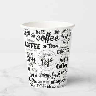 Koffie Aangepaste zakelijke Logo winkelen Papieren Bekers