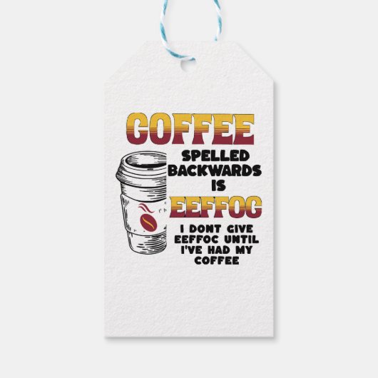 Koffie Achterkant Cadeaulabel (Achterkant)