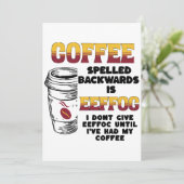 Koffie Achterkant Kaart (Staand voorkant)