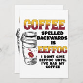 Koffie Achterkant Kaart (Voorkant / Achterkant)