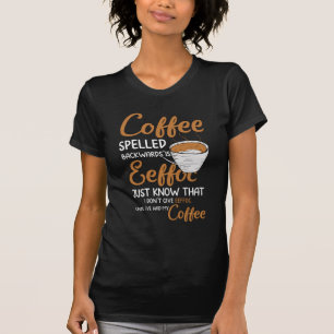 Koffie Achterkant T-shirt
