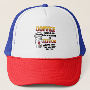 Koffie Achterkant Trucker Pet