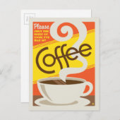 Koffie afsluiten briefkaart (Voorkant / Achterkant)