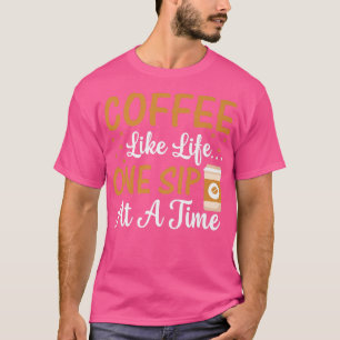 Koffie als leven één klap per kast t-shirt