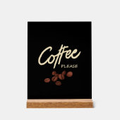 Koffie alsjeblieft Koffieliefhebber Acryl Bord (Voorkant)