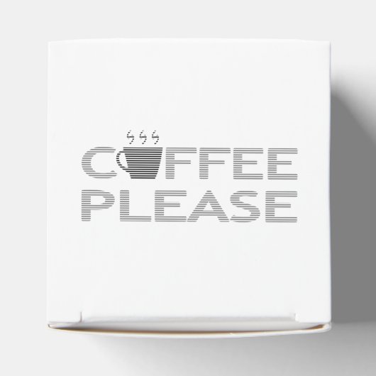 Koffie alsjeblieft - mok - grijs en zwart. bedankdoosjes (Bovenkant)