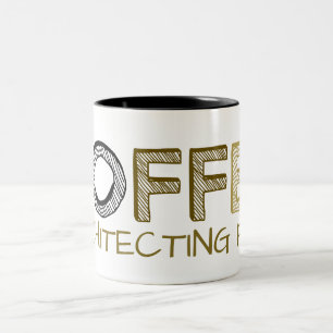 Koffie-architectuurbrandstof Tweekleurige Koffiemok