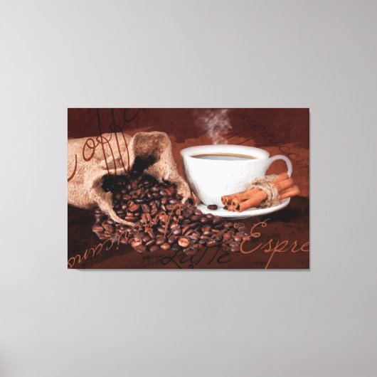 Koffie Aroma Waterverf Print Wall Art (Voorkant)